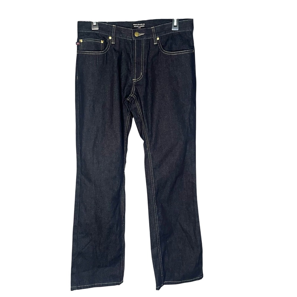Ralph Lauren Polo Jeans Women's Flare Leg Denim Jeans 8 Black Waist 30"